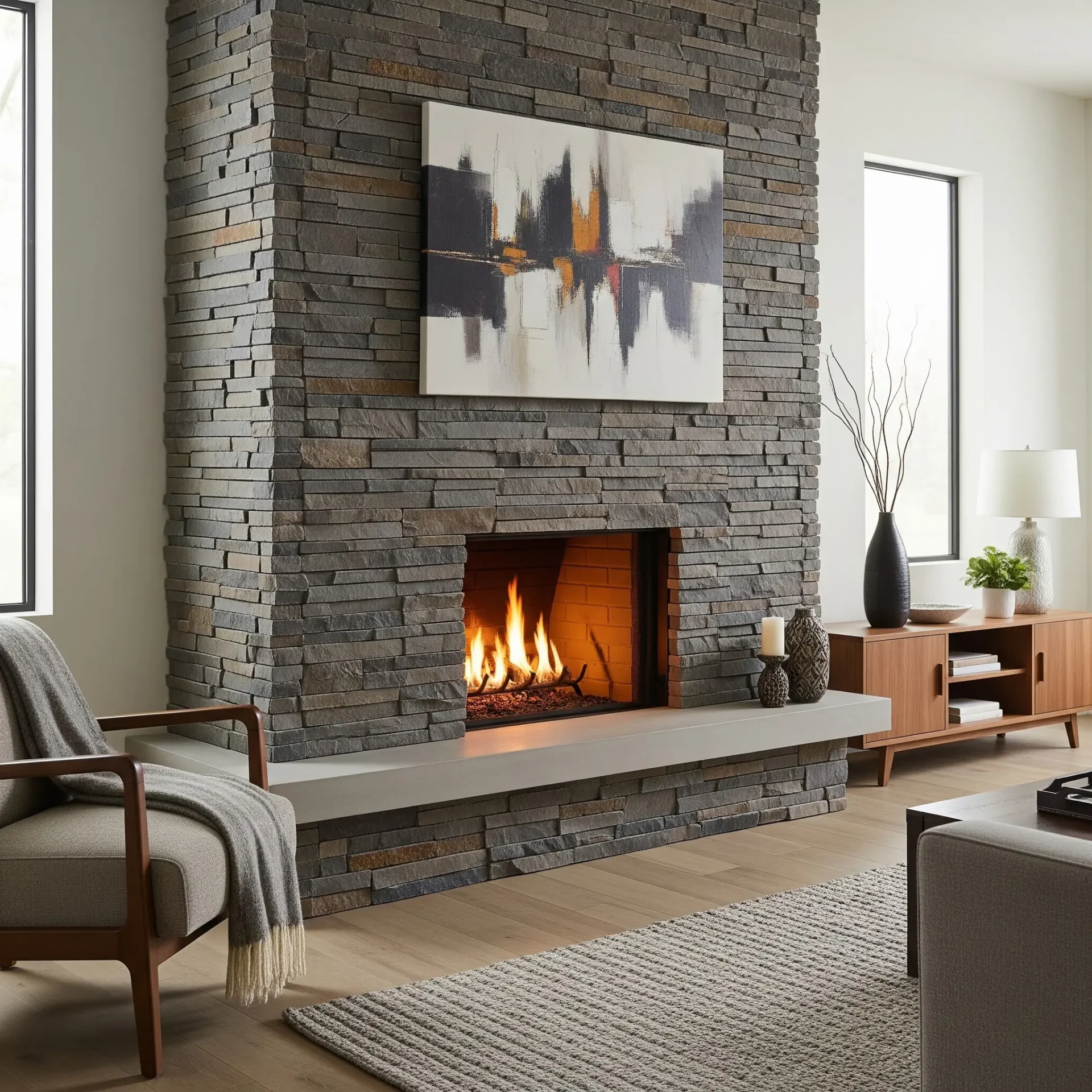 Stacked stone ledge panel visualizer